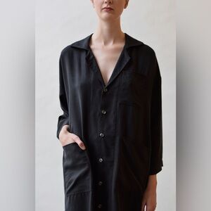 Hackwith Design House Black Shirtdress, Size Large